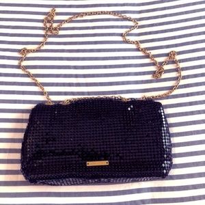 BCBGMaxAzria Metallic cross-body with gold chain